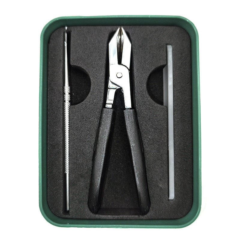 3-Piece Angled Nail Clipper Pedicure Tool Set
