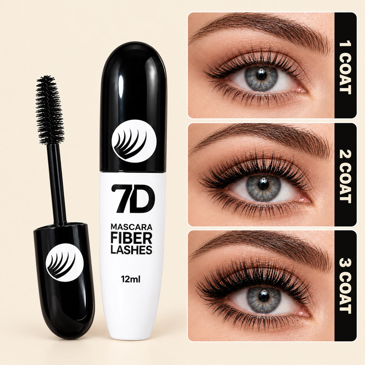 7D Fiber Lash Mascara——Create Fuller, Longer-Looking Lashes In Seconds