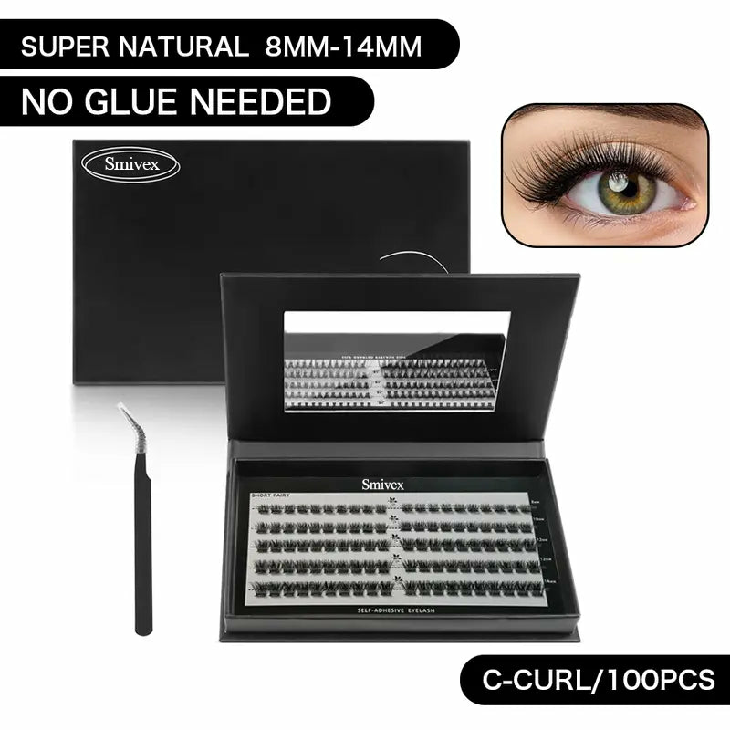 Smivex Pre-Bonded Lash Clusters — Salon-Style Lashes in Seconds