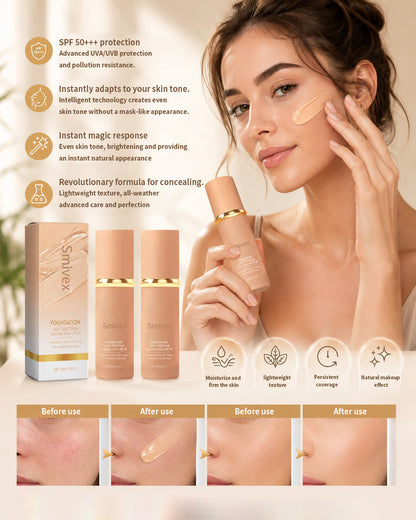 ☀️ Summer Sale — 56% OFF for a Limited Time! 🔥4 in 1 BIOMIMETIC Foundation SPF 50 that adapts to any skin color!