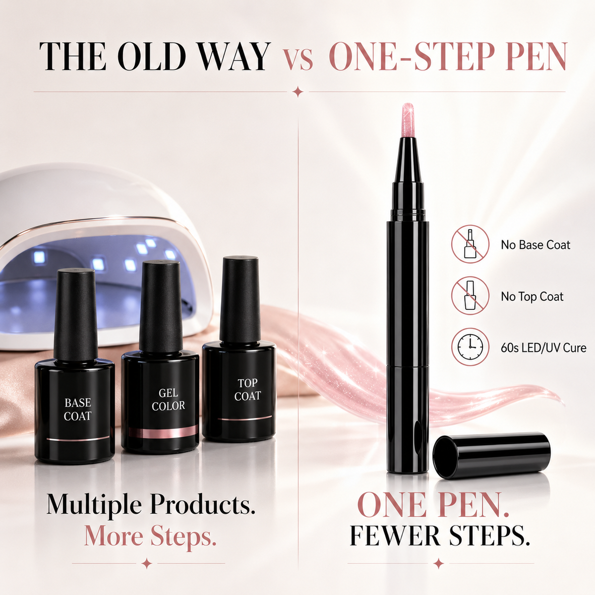 ✨ One-Step Gel Nail Pen Create Glossy Salon Nails In Minutes