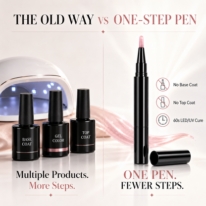 ✨ One-Step Gel Nail Pen Create Glossy Salon Nails In Minutes