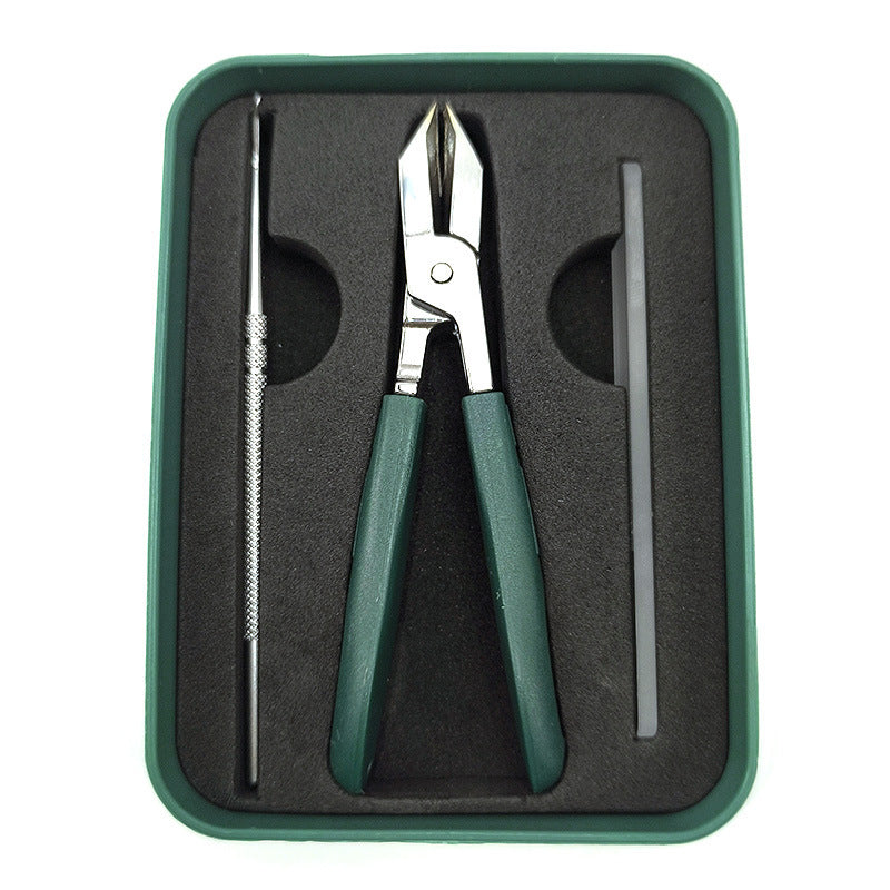 3-Piece Angled Nail Clipper Pedicure Tool Set