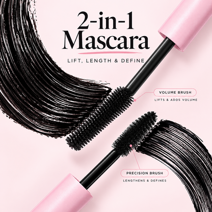 2-in -1 Long-Lasting Volumizing and Curling Mascara