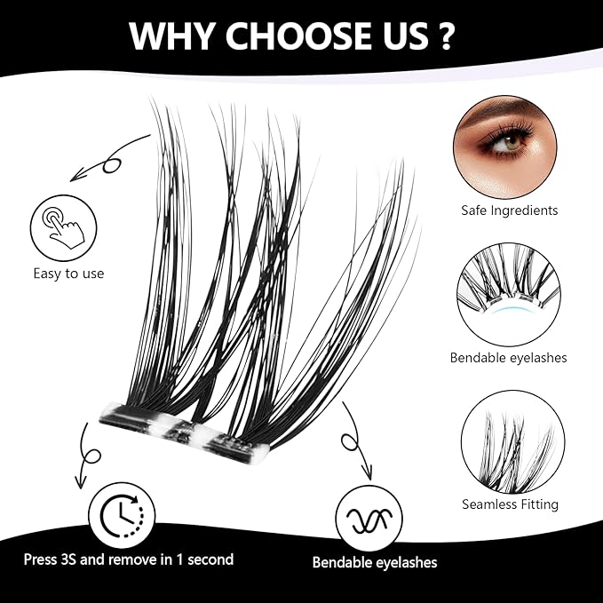 Smivex Pre-Bonded Lash Clusters — Salon-Style Lashes in Seconds