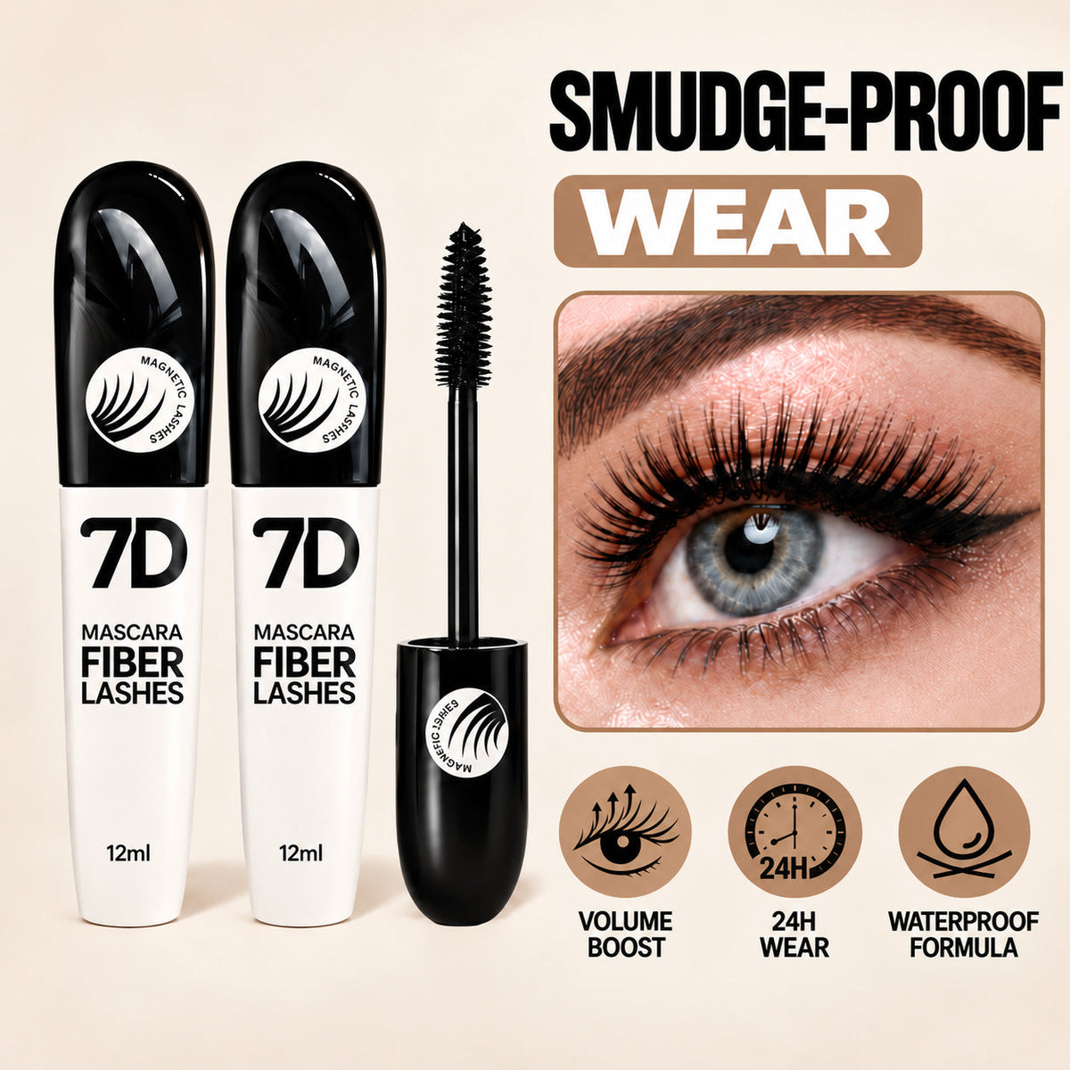 7D Fiber Lash Mascara——Create Fuller, Longer-Looking Lashes In Seconds
