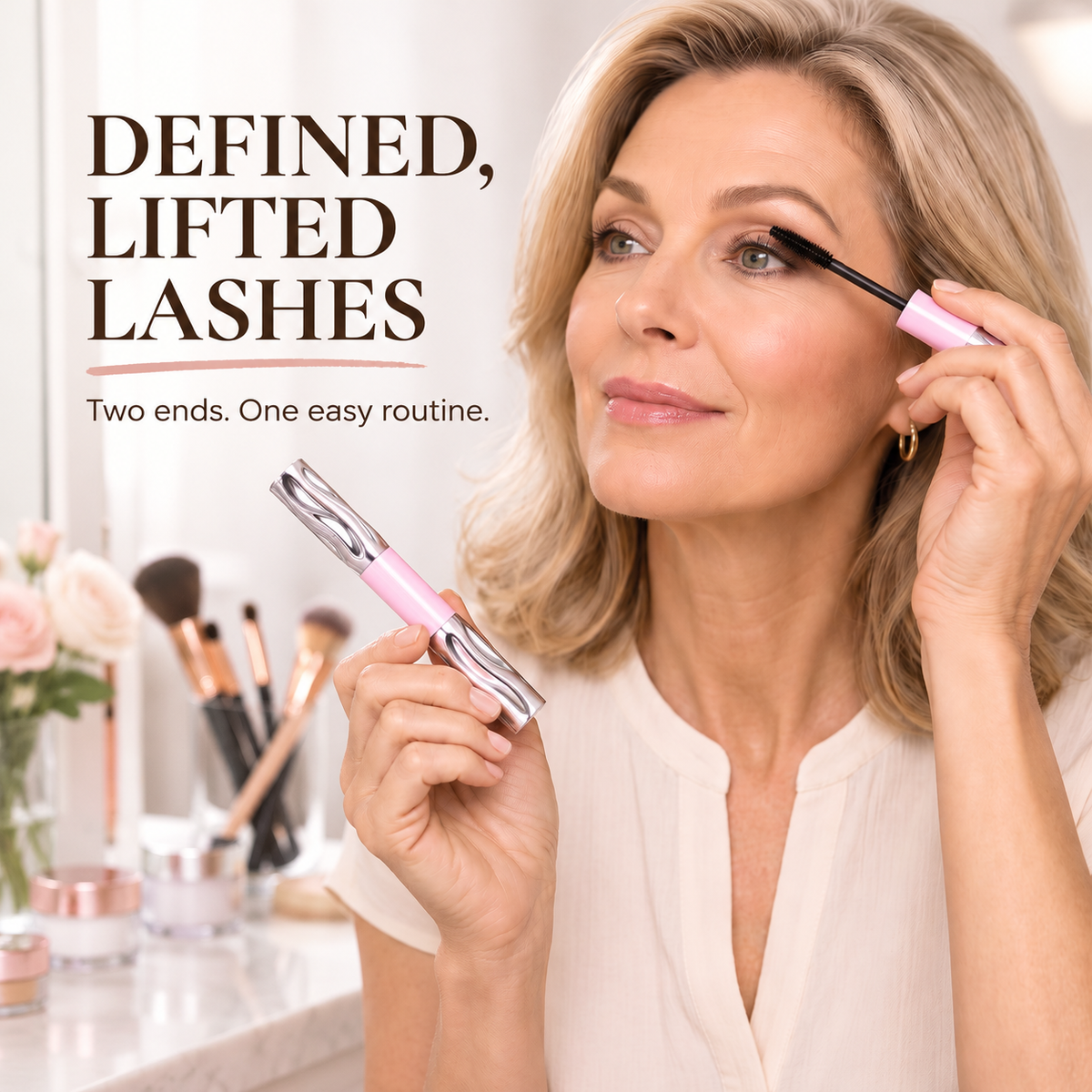 2-in -1 Long-Lasting Volumizing and Curling Mascara