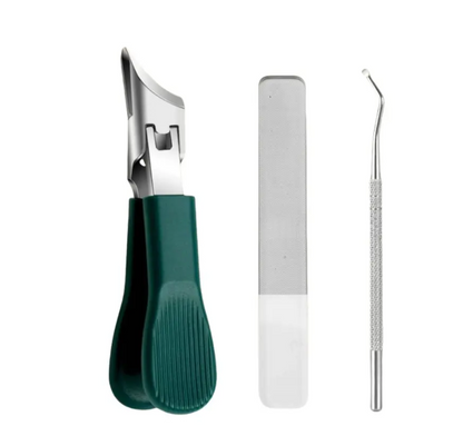 3-Piece Angled Nail Clipper Pedicure Tool Set