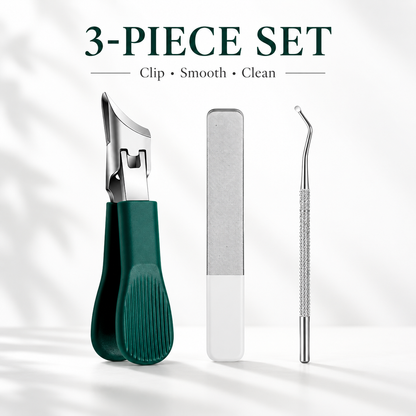 3-Piece Angled Nail Clipper Pedicure Tool Set