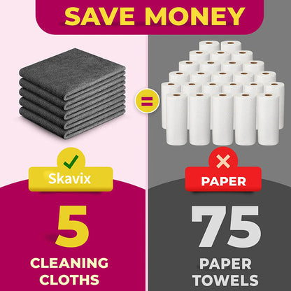 Skavix Magic Cleaning Cloth (5-Pack)
