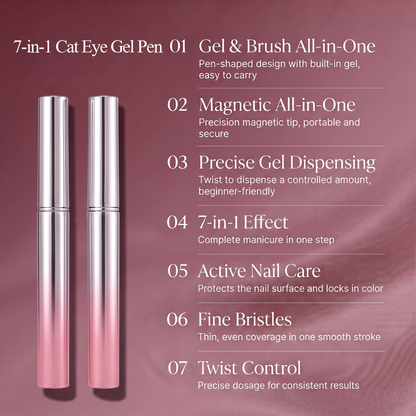 7-In-1 Magnetic Cat Eye Nail Gel Pen Portable