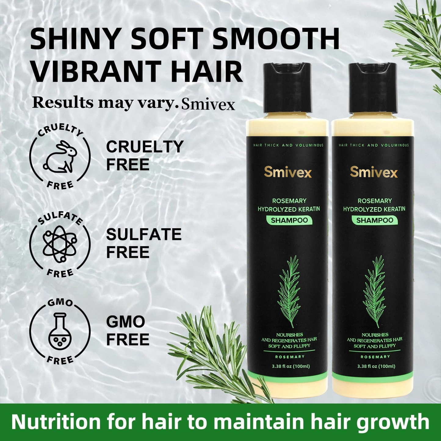 🔥LAST DAY 50% OFF - 🌿Smivex® Organic Rosemary Hair Growth Shampoo