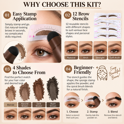 Eyebrow Stamp & Stencil Kit