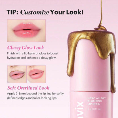 Skavix Golden-to-Rosy Lip Stain — Wipe & Reveal Color