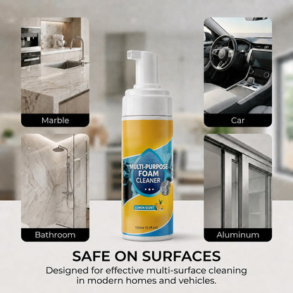 Skavix Multi-Enzyme Foam Spray Cleaner—Multi‑Surface Cleaner for Kitchen, Bathroom & Car Interior, Less Scrubbing Formula